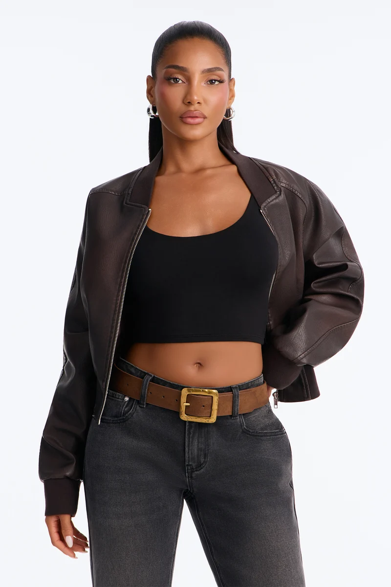 Vintage Dreams Faux Suede Belt - Brown