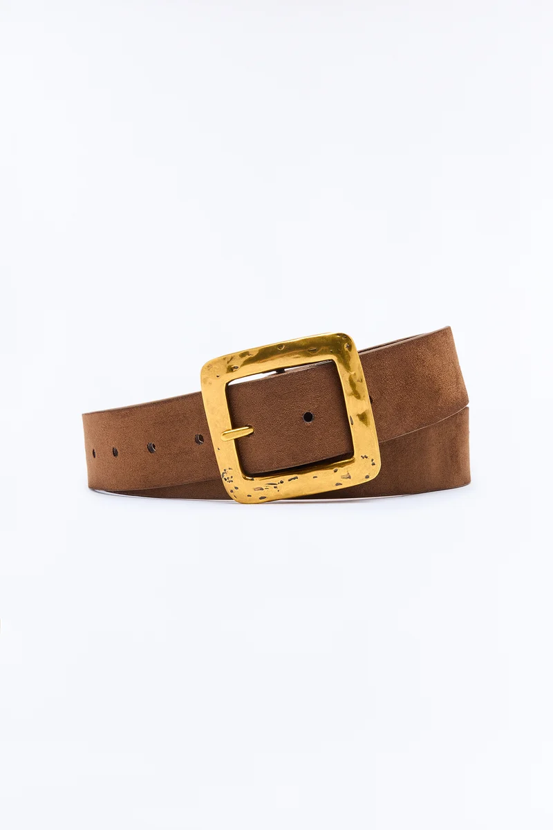 Vintage Dreams Faux Suede Belt - Brown