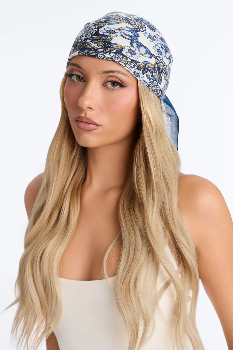 Feeling The Blues Head Scarf - Navy/combo