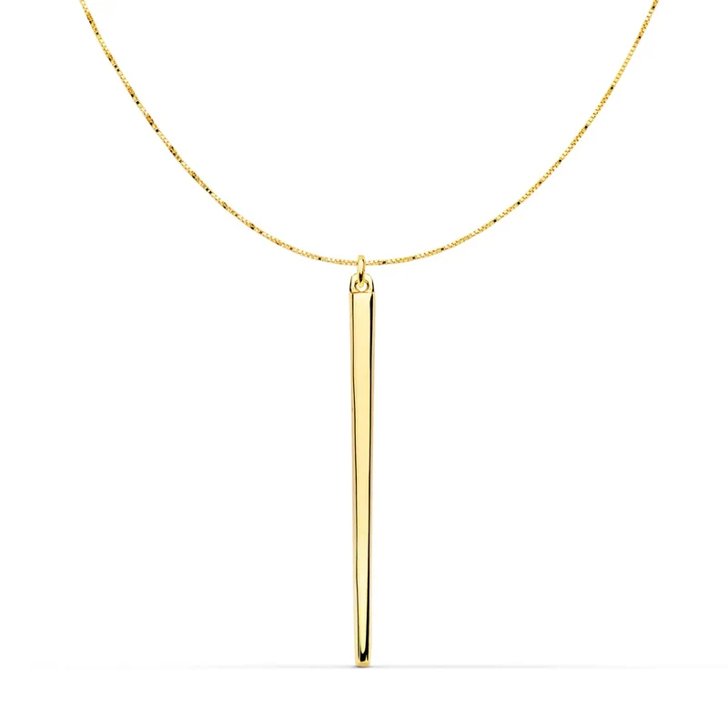 Pendentif long lisse – Or jaune 18 carats | Azuline