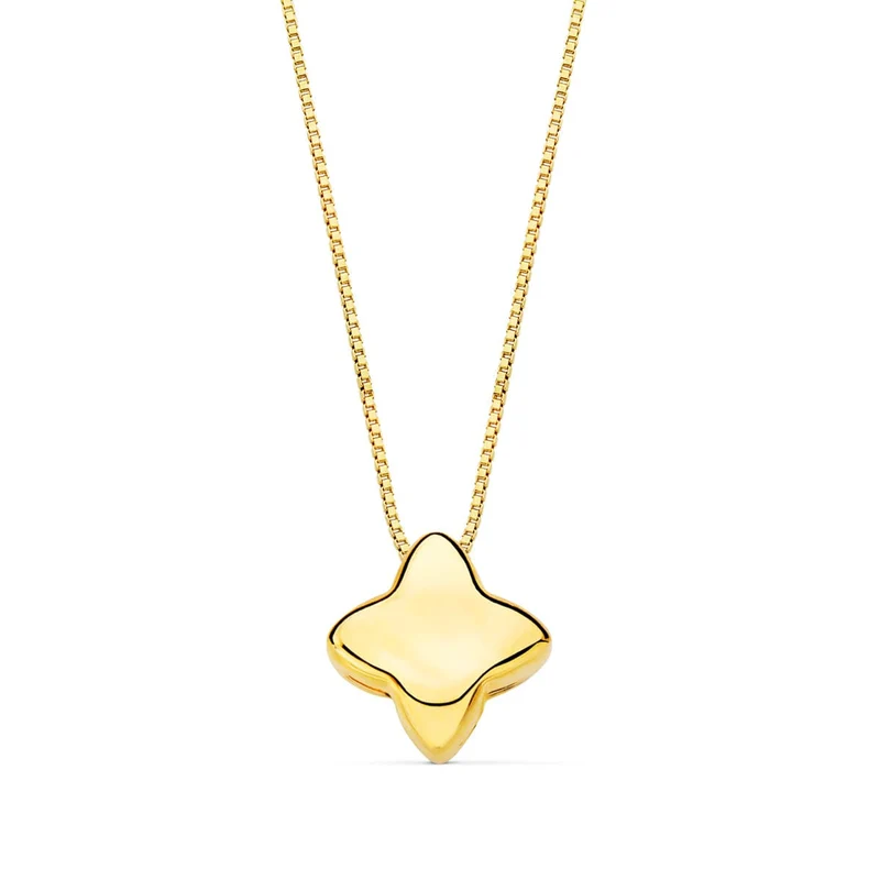 Collier étoile or jaune 18 carats chaîne venitienne – Or massif | Azuline