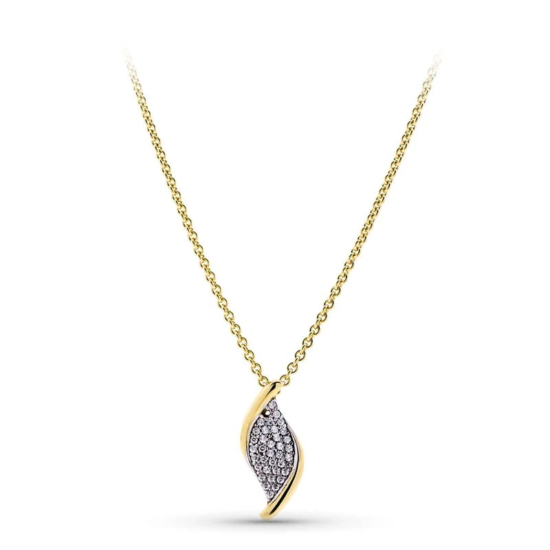 Collier bicolore or 18 carats avec oxyde de zirconium – Azuline