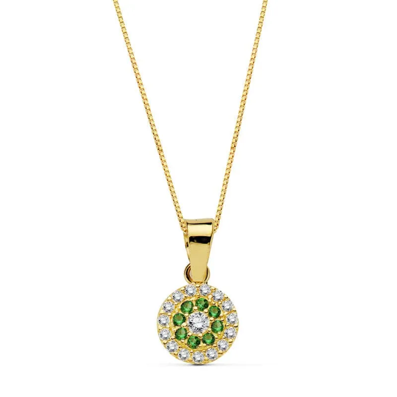 Collier rond oxyde de zirconium – Or jaune 18 carats | Azuline
