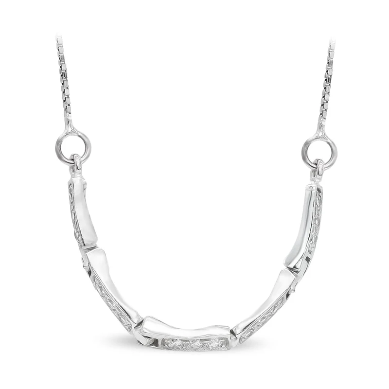 Collier en or blanc 18 carats et oxyde de zirconium – Or blanc 18 carats | Azuline
