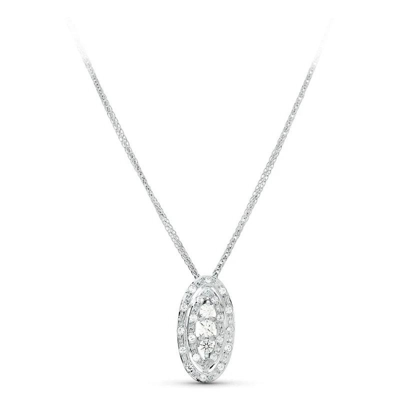 Collier oval – Or blanc 18 carats | Azuline