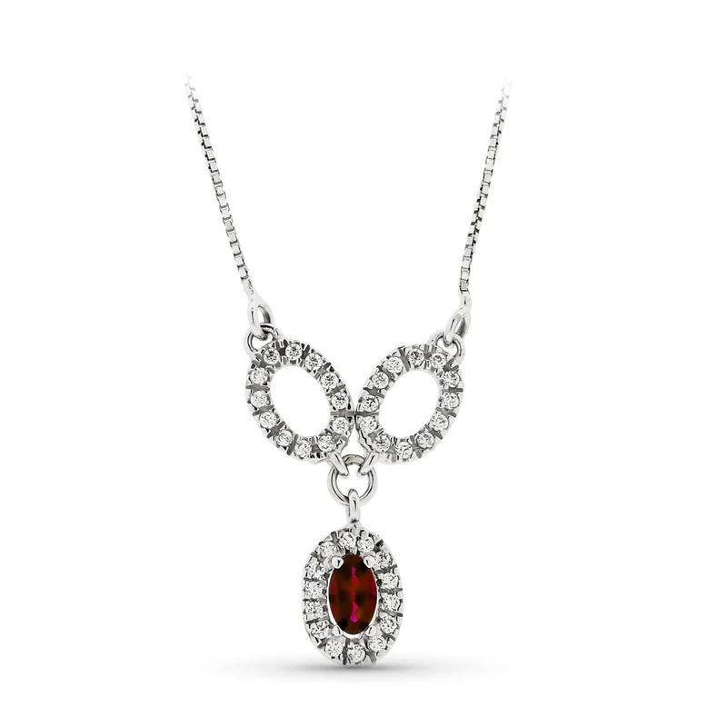 Collier cercle avec oxyde de zirconium – Or blanc 18 carats | Azuline