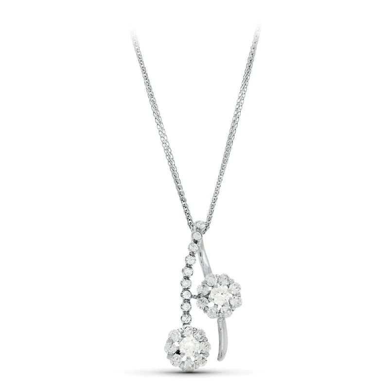 Collier or blanc 18 carats avec oxyde de zirconium – Azuline