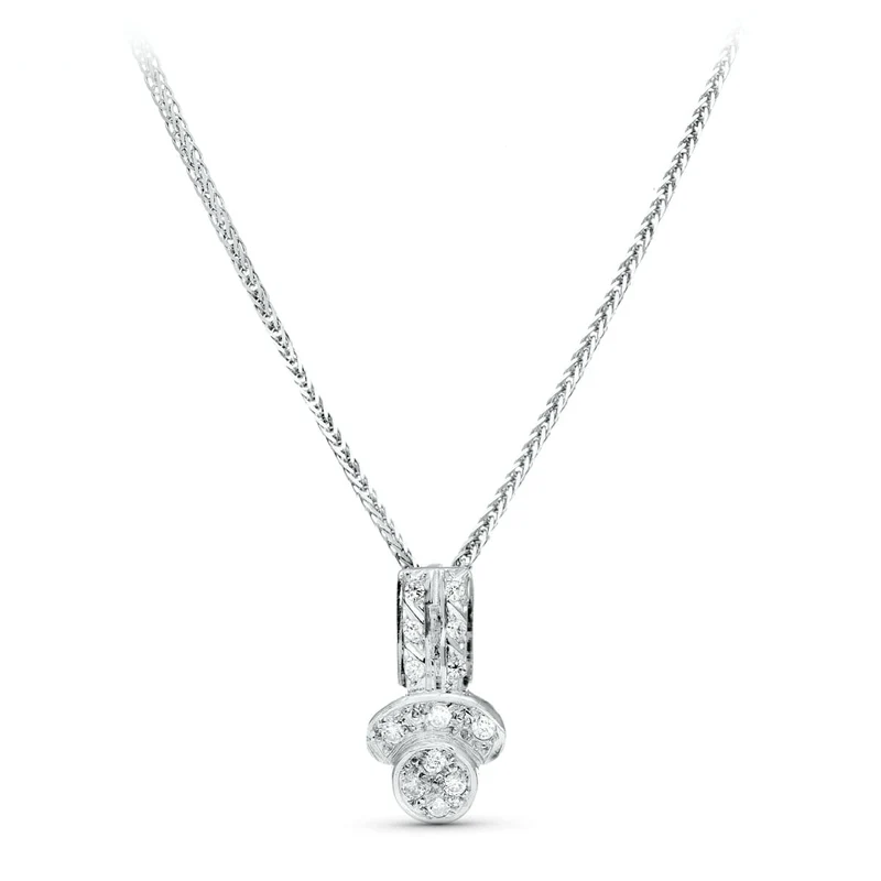 Collier pendentif or blanc 18 carats | Azuline