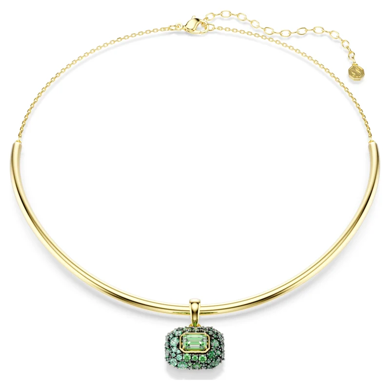 Collier Swarovski - Sublima - Taille octogonale - Vert & Doré