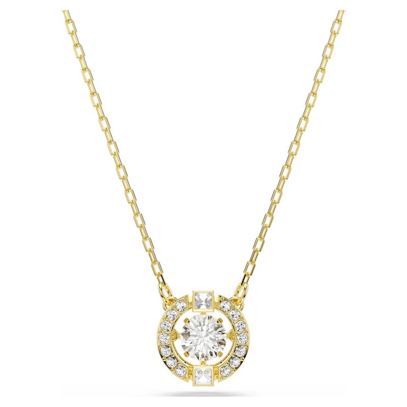 Pendentif Swarovski - Una Angelic - Tailles variées - Blanc & Doré