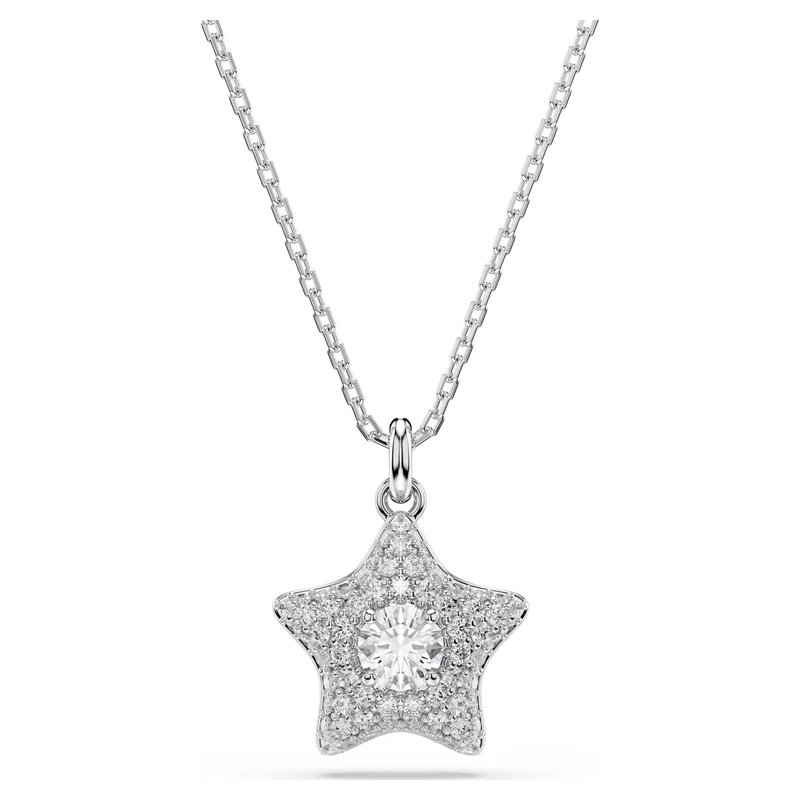 Pendentif Swarovski - Sublima - Étoile - Longueur ajustable - Blanc & Argenté
