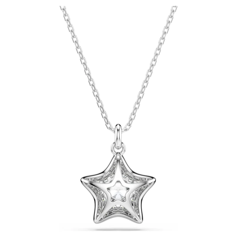 Pendentif Swarovski - Sublima - Étoile - Longueur ajustable - Blanc & Argenté
