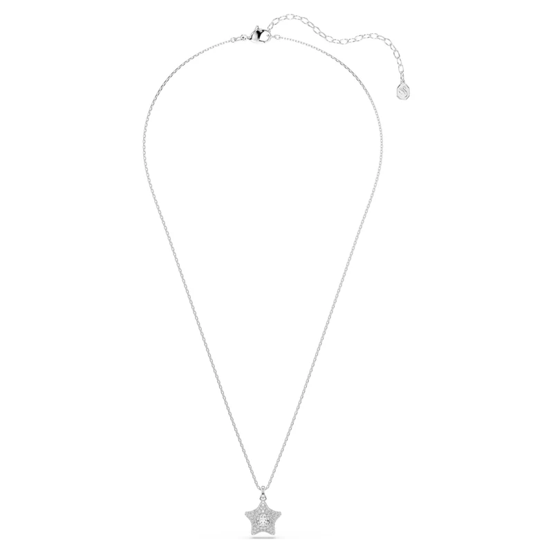 Pendentif Swarovski - Sublima - Étoile - Longueur ajustable - Blanc & Argenté