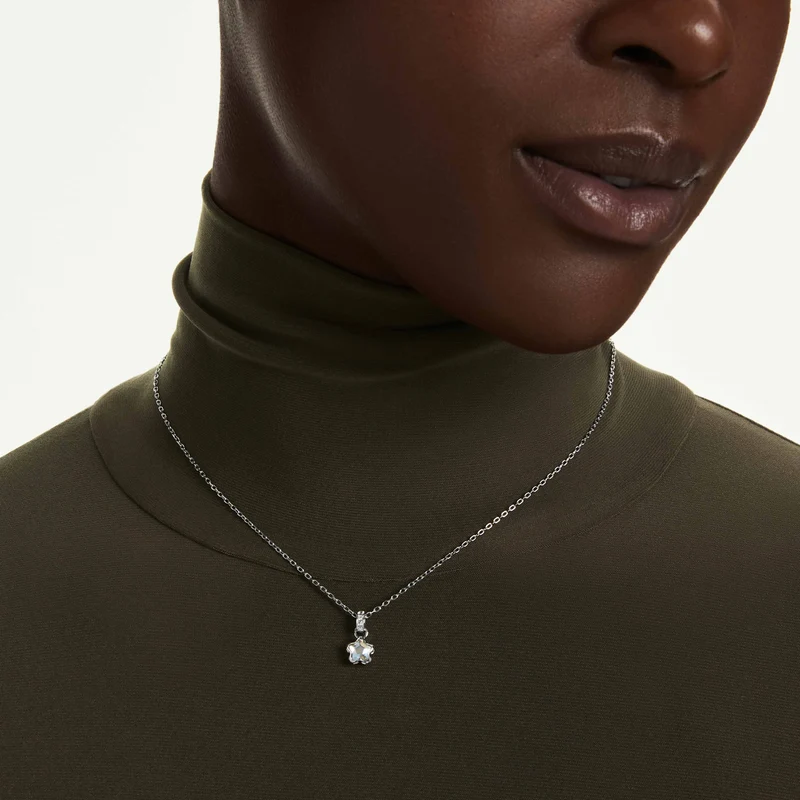 Pendentif Swarovski - Chroma - Étoile - Tailles variées - Blanc & Argenté