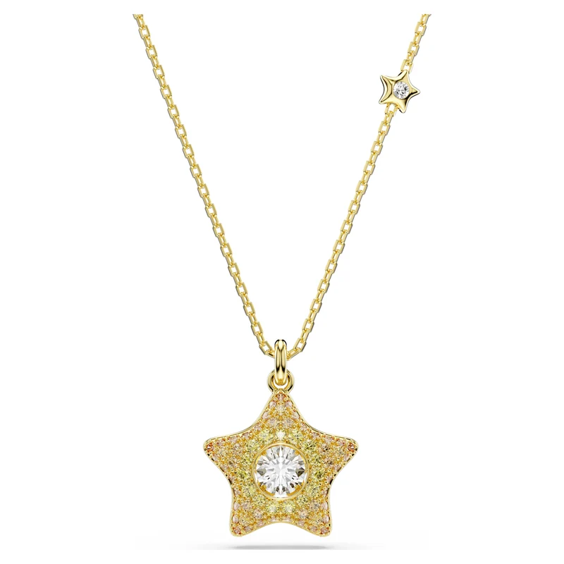 Pendentif Swarovski - Sublima - Taille ronde Étoile - Blanc & Doré