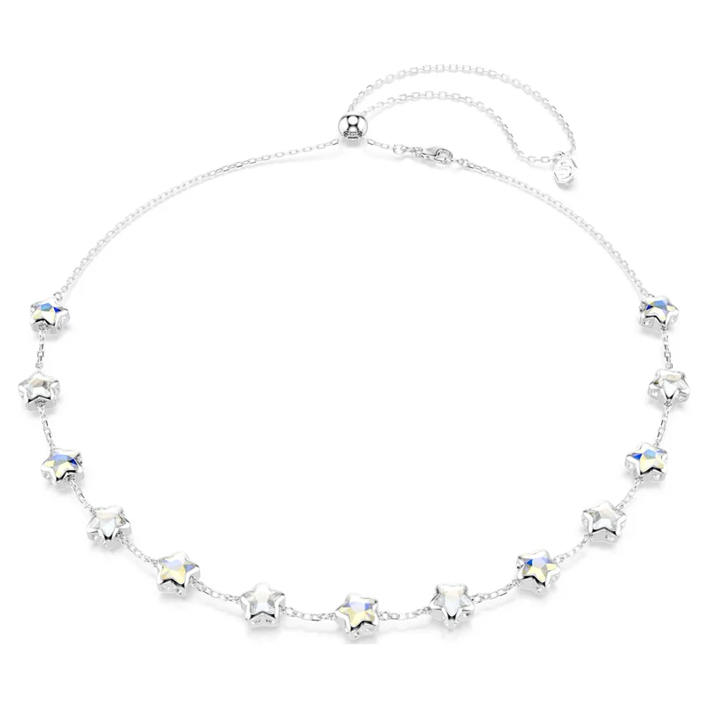 Collier Swarovski - Chroma - Étoile - Tailles variées - Blanc & Argenté