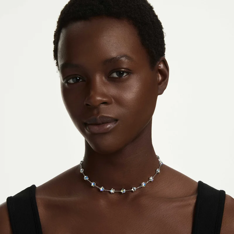 Collier Swarovski - Chroma - Étoile - Tailles variées - Blanc & Argenté