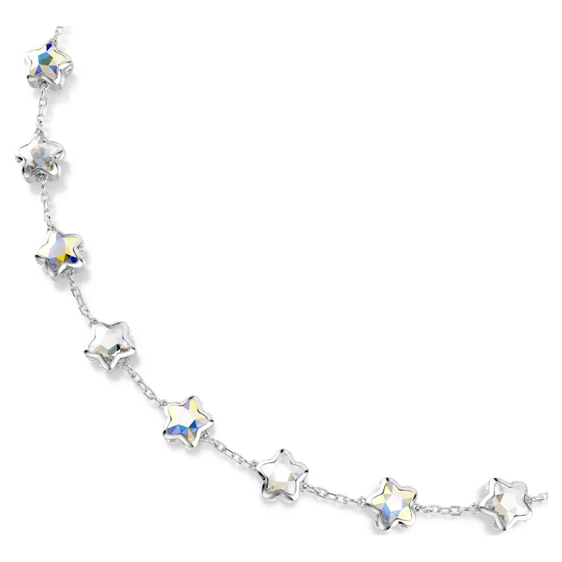 Collier Swarovski - Chroma - Étoile - Tailles variées - Blanc & Argenté