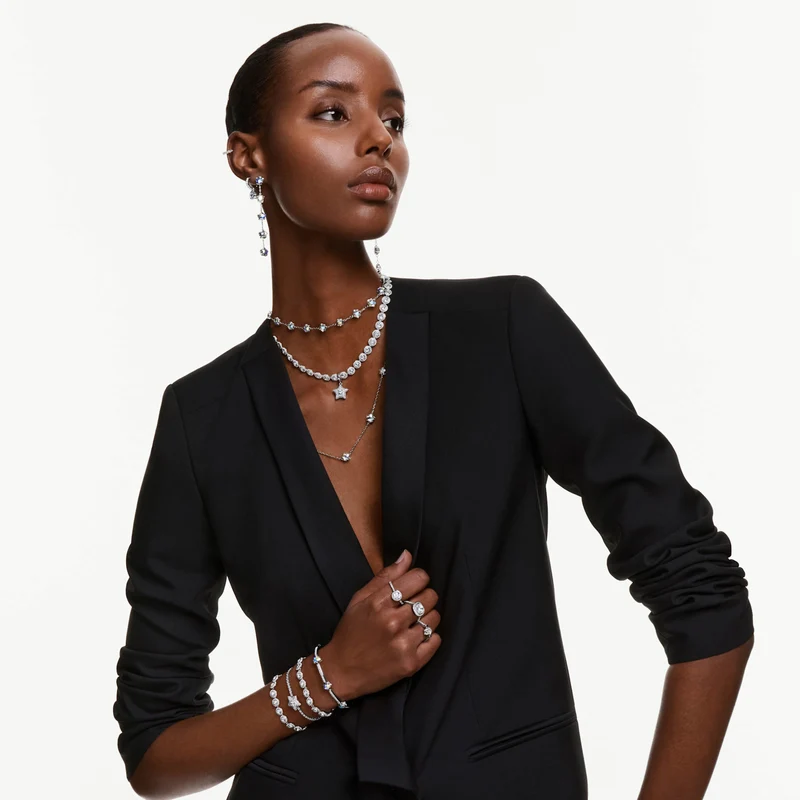 Collier Swarovski - Chroma - Étoile - Blanc & Argenté
