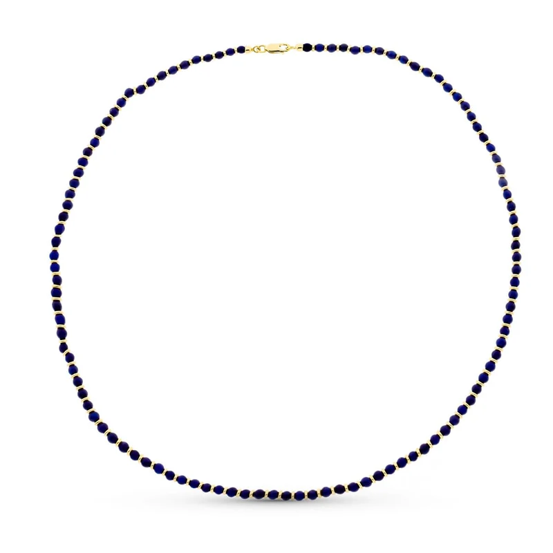 Collier lapizlazuli perles – Or jaune 18 carats | Azuline