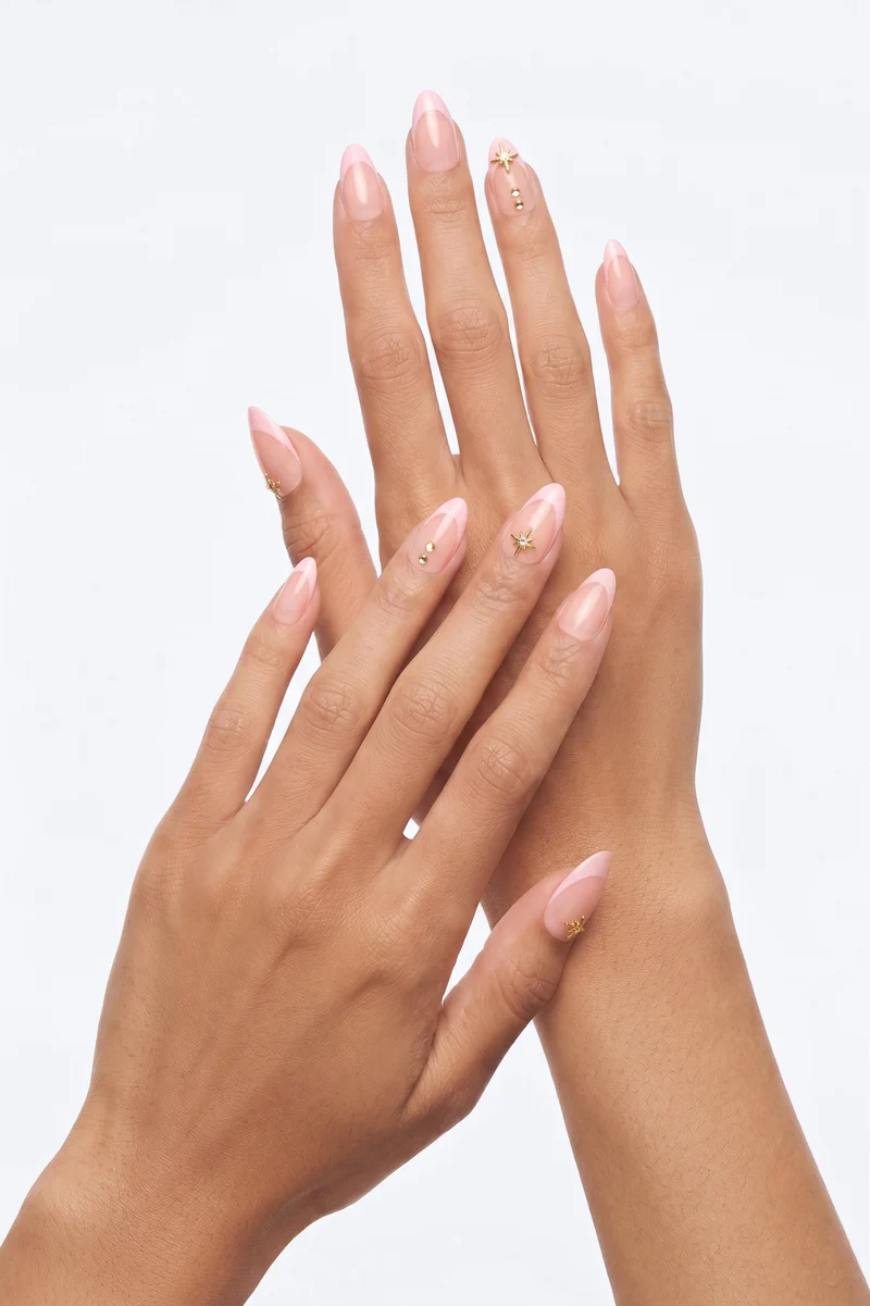 Star Bright Press On Nail Set - Pink/combo