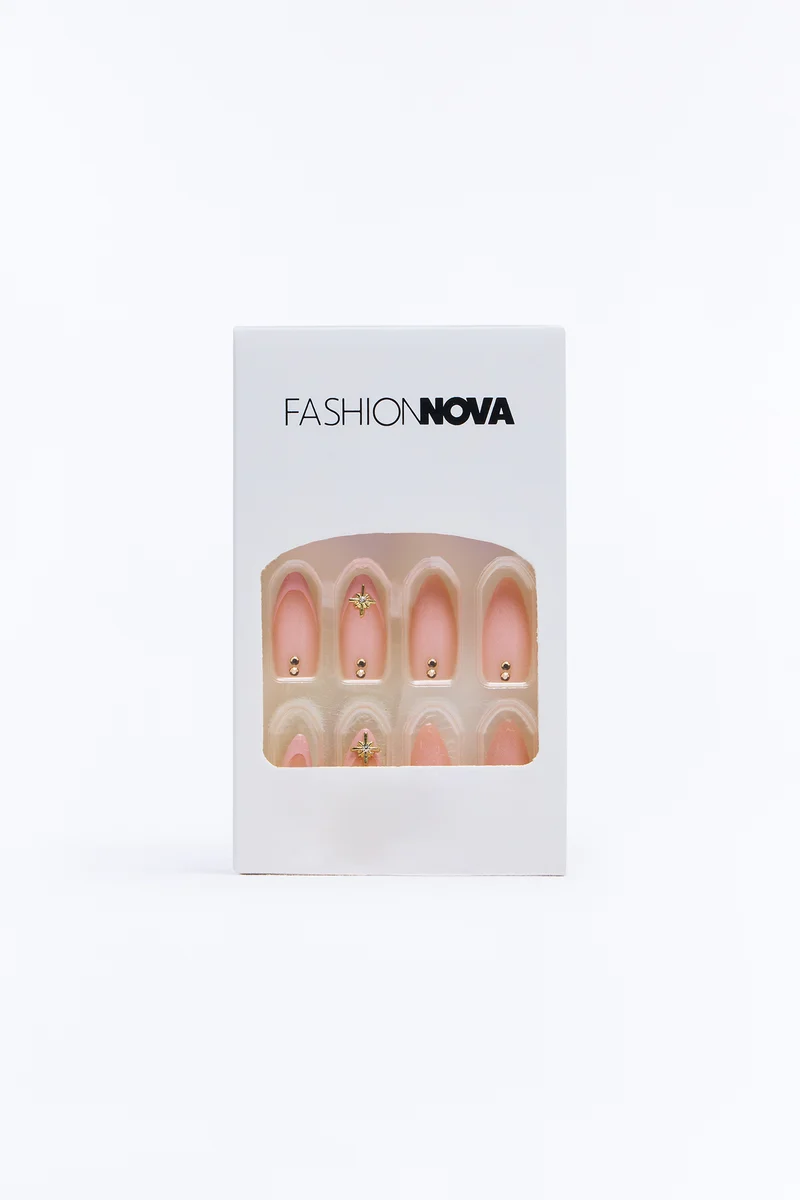 Star Bright Press On Nail Set - Pink/combo