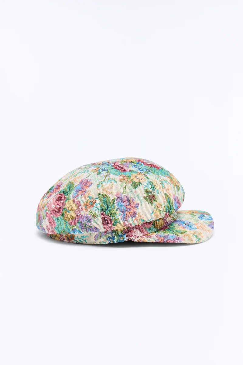Daisy Lane Cabbie Hat - Ivory/combo