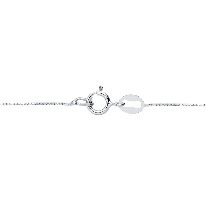 Pendentif rond oxydes de zirconium – Or blanc 18 carats | Azuline