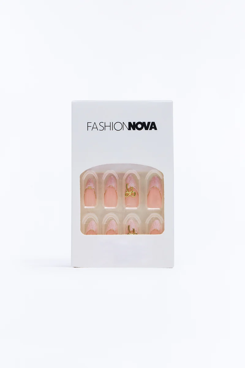 Bowtiful Tips Press On Nail Set - Pink/combo