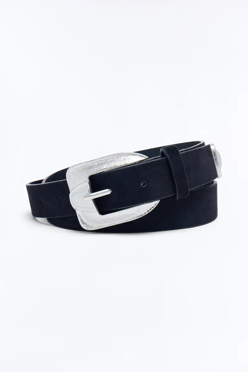 Easy Love Faux Suede Belt - Black/combo