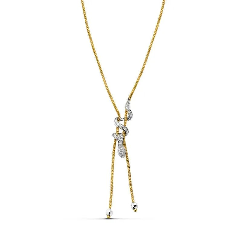 Collier serpent bicolore – Or 18 carats | Azuline