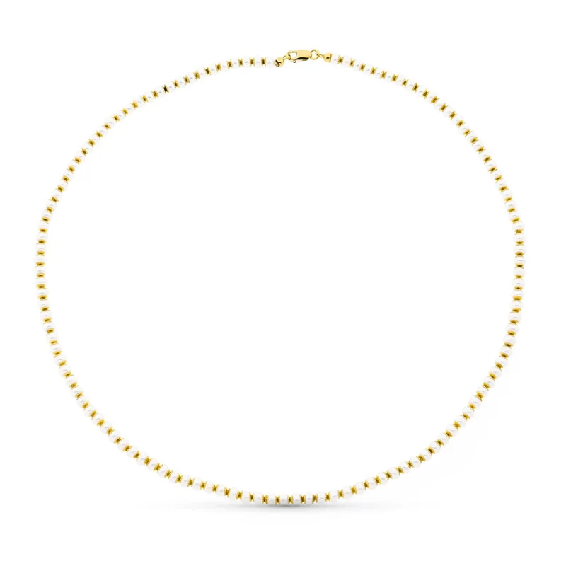 Collier perle or jaune 18 carats 44 cm | Azuline