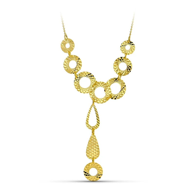 Collier motifs facettés – Or jaune 18 carats | Azuline