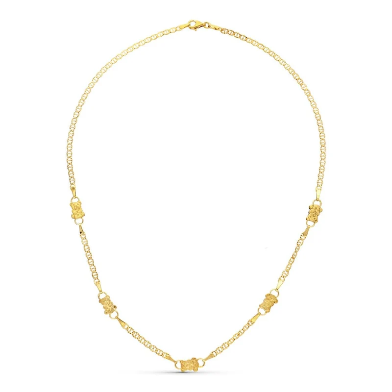 Collier or jaune 18 carats motif ours – Azuline