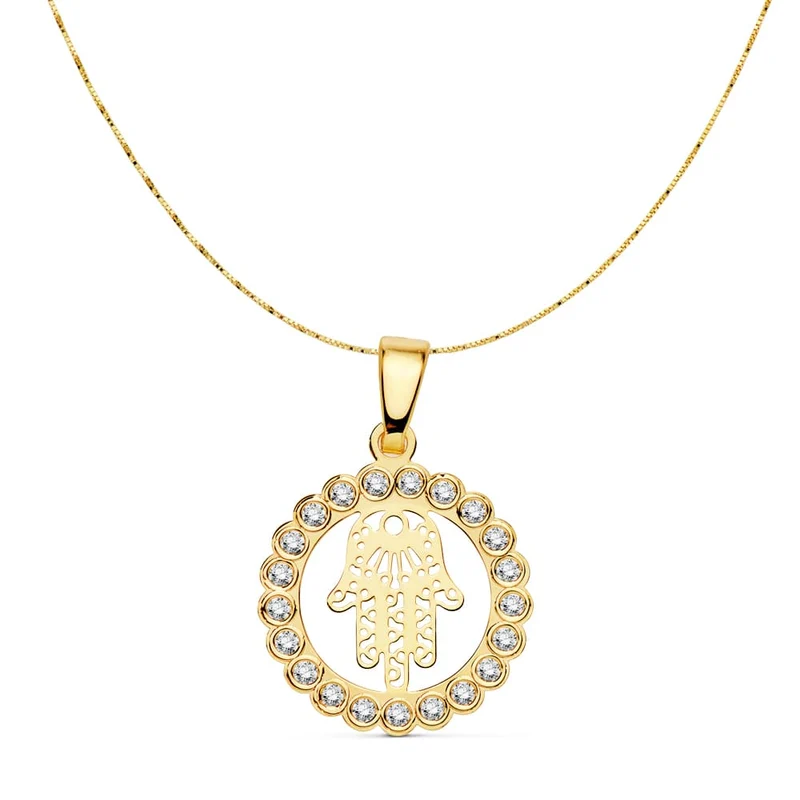 Collier motif Main de Fatma – Or jaune 18 carats | Azuline