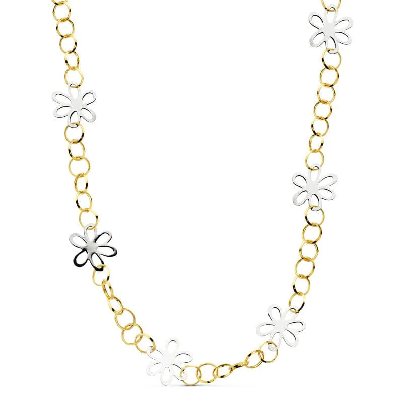 Collier marguerites – Or bicolore 18 carats | Azuline