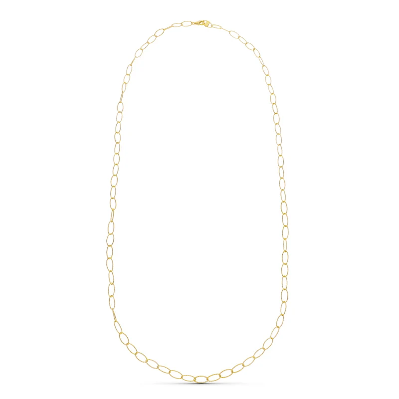 Collier maillons or jaune 18 carats 80 cm – Azuline