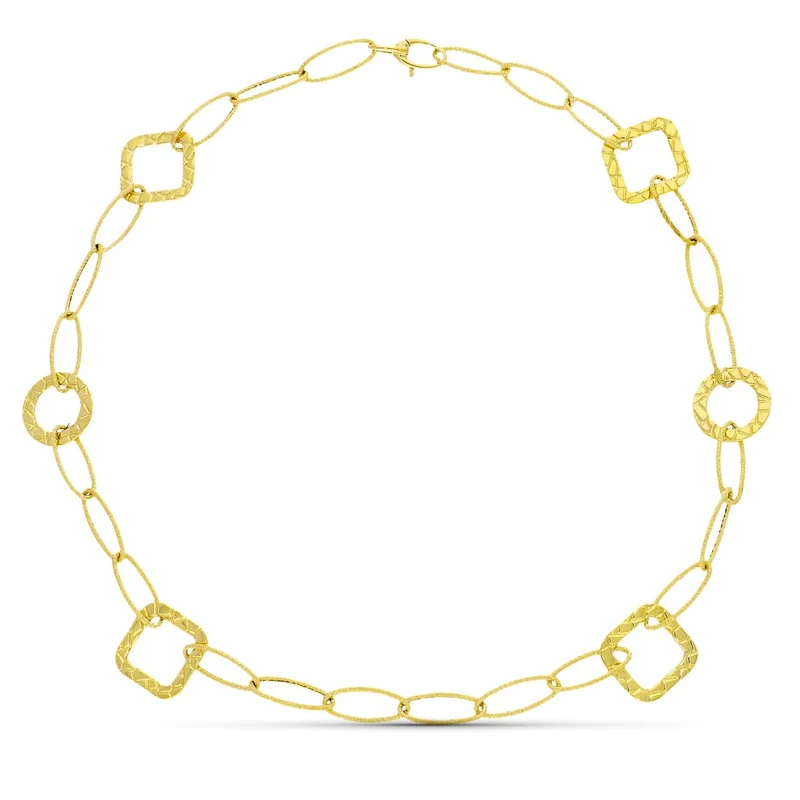 Collier maillons or jaune 18 carats 45cm – Or massif | Azuline