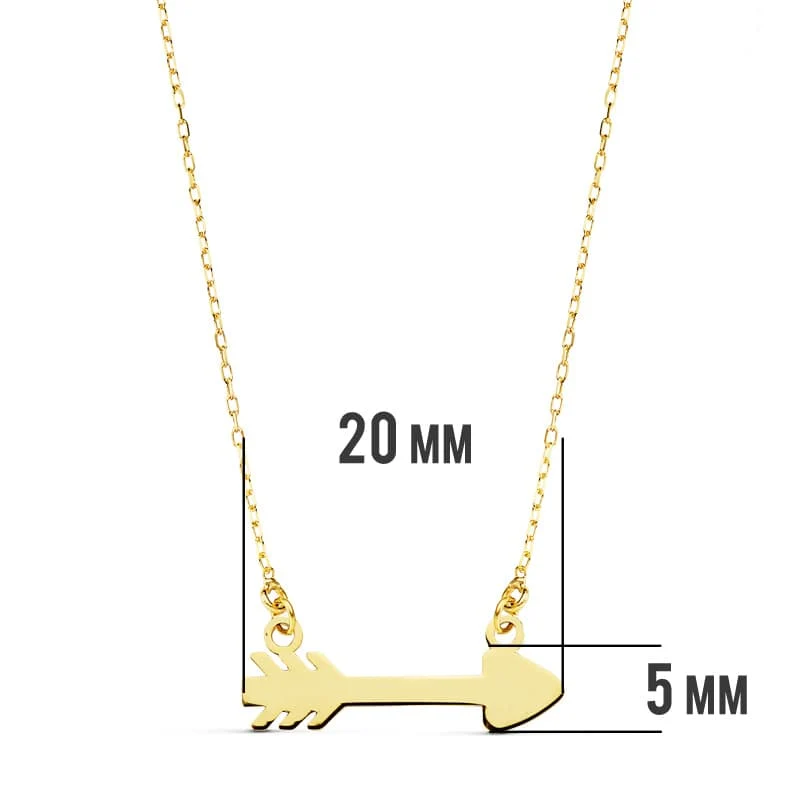 Collier motif flèche – Or jaune 18 carats | Azuline