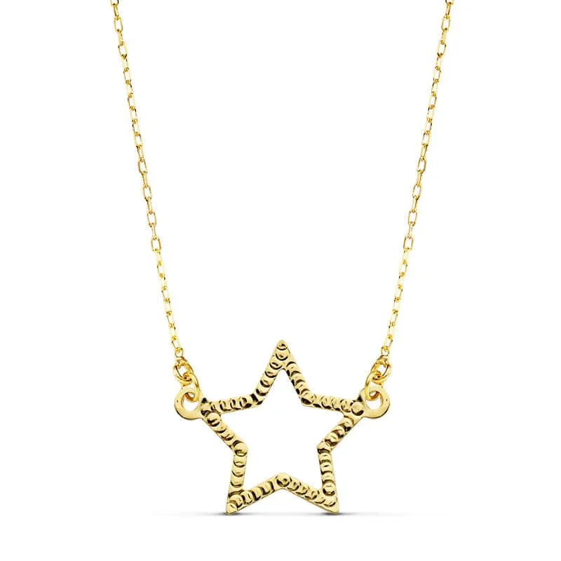 Collier étoile or jaune 18 carats 45 cm | Azuline