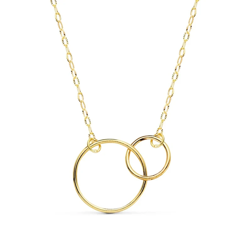Collier double cerceau or jaune 18 carats | Azuline