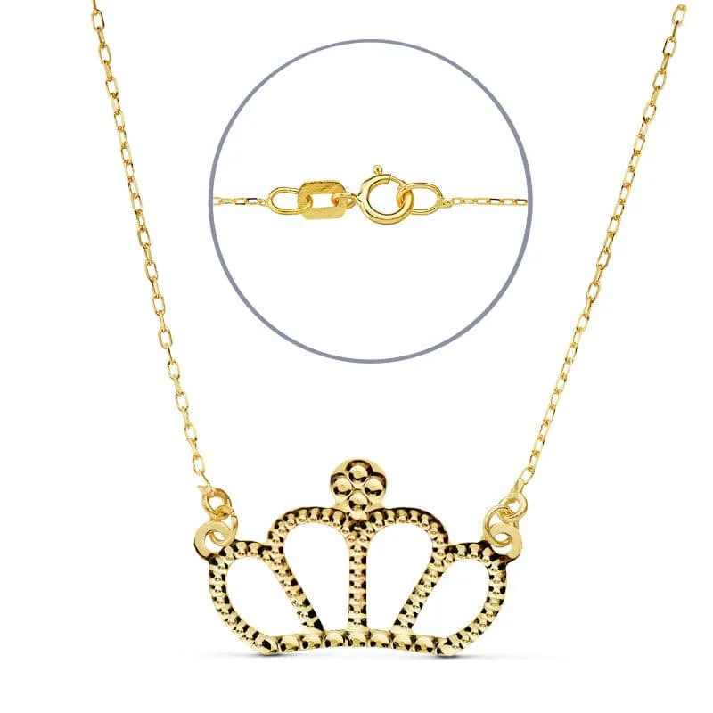 Collier Couronne Or Jaune 18 carats | Azuline