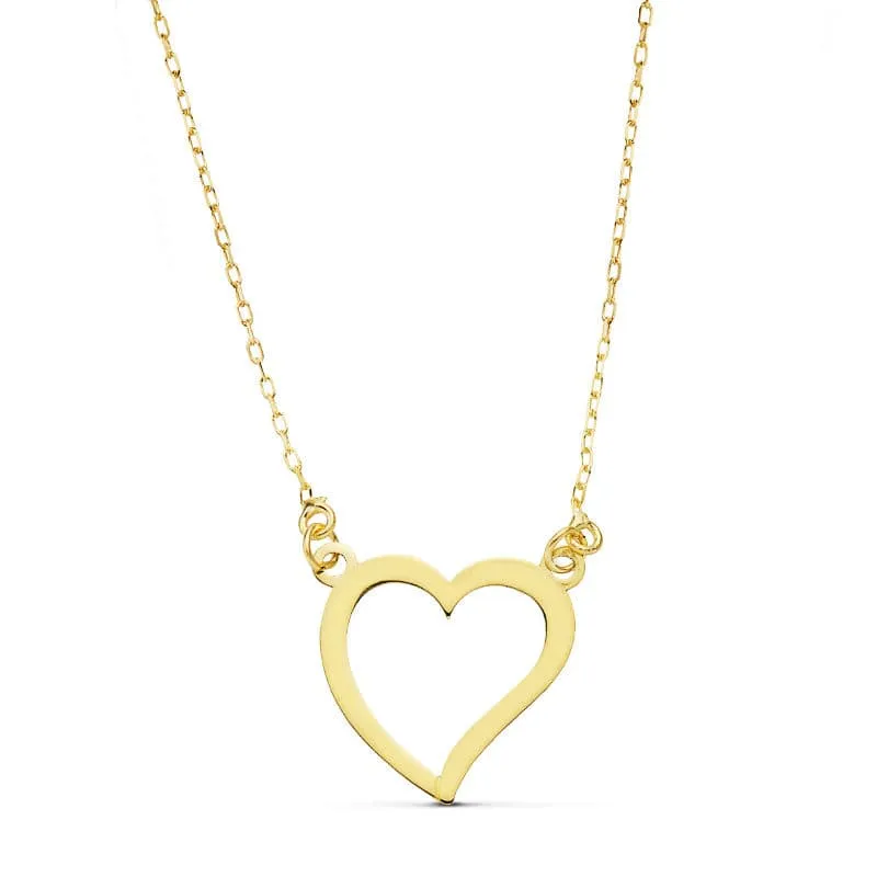 Collier coeur sur chaîne – Or jaune 18 carats | Azuline