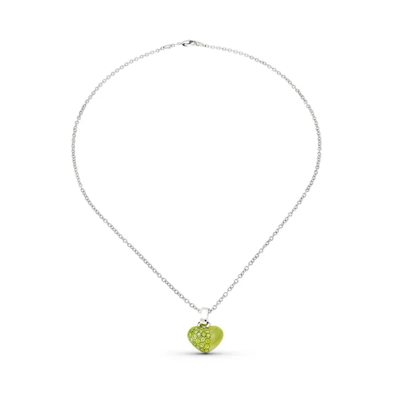 Collier cœur et oxydes de zirconium – Or blanc 18 carats | Azuline