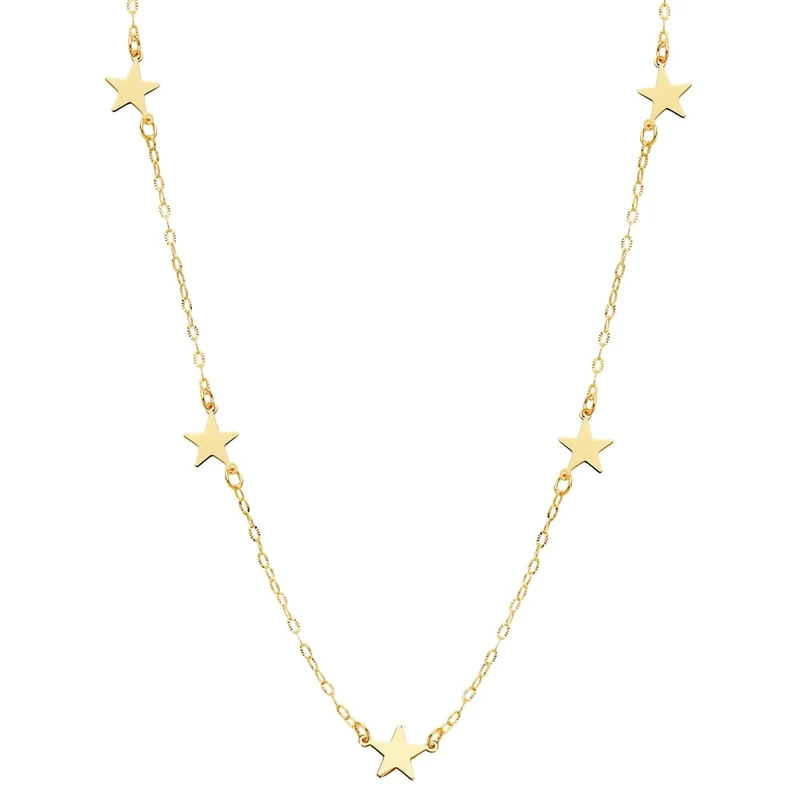 Collier avec chaîne et étoiles – Or 18 carats | Azuline