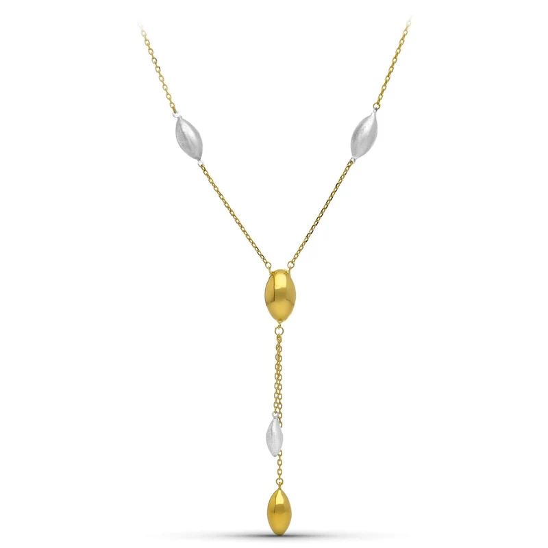 Collier or bicolore mate et brillant – Or 18 carats | Azuline
