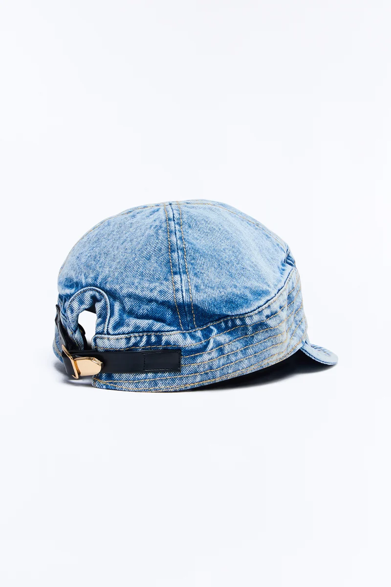 She's Backwards Denim Bandana Baseball Hat - Denim
