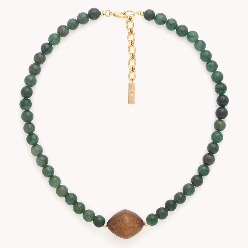 Collier Nature Bijoux Aventurine Court 1 Perle de Roblès