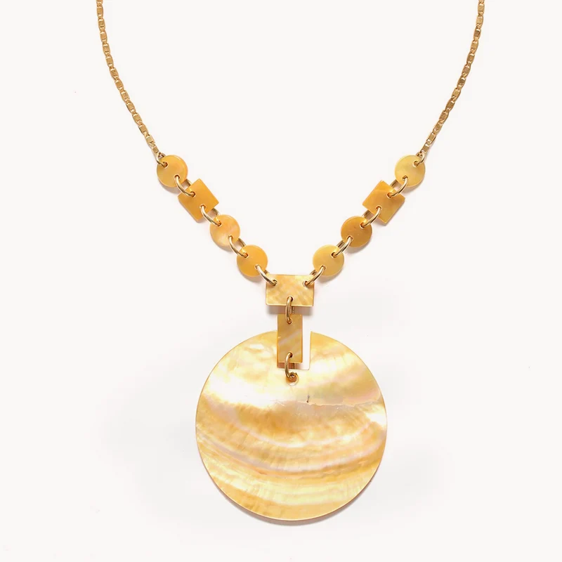 Collier Nature Bijoux Oro Pendentif Rond