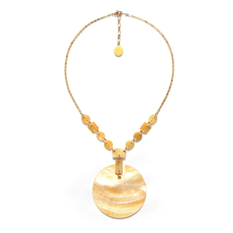 Collier Nature Bijoux Oro Pendentif Rond